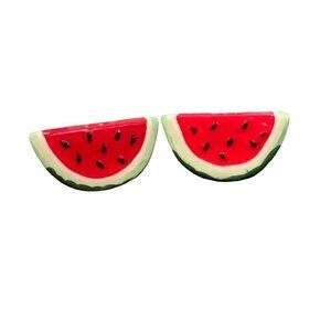 Watermelon Salt & Pepper Shakers Ceramic Home Decor New Tiered Tray Decor